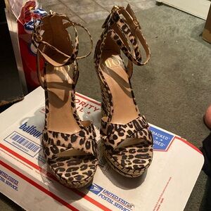 Jlo wedges leopard heels